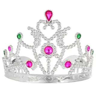 Produktfoto för GoDan Tiara prinsesstiara silver med strasstenar - 1 st. universal