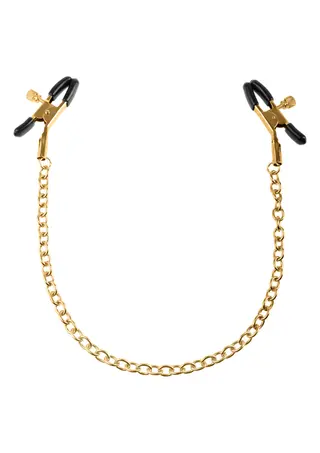 Produktfoto för Gold Chain Nipple Clamps