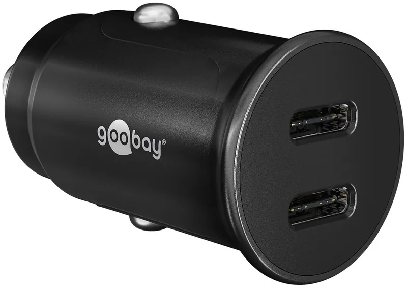 Alternativ bild 0 för Goobay 2xUSB-C PD Snabbladdare för Bil 30W