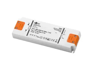 Produktfoto för Goobay 30004, Elektronisk transformator till belysning, Orange, Vit, IP20, -20 - 45 ° C, CE, RoHS Directive 2011/65/EU [OJEU L174/88-110, 01.07.2011, Låda