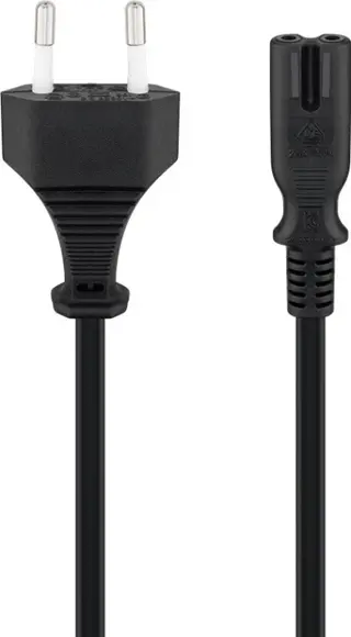 Produktfoto för Goobay 50084, 1,5 m, CEE7/16, C7 coupler, H03VVH2-F2, 250 V