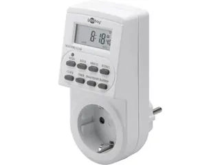 Produktfoto för Goobay 51277, Daglig timer/veckotimer, Vit, Digital, LCD, Knappar, 1 min