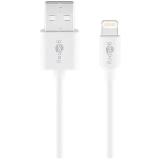 Produktfoto för Goobay 54600, 1 m, Lightning, USB A, Vit, CE, WEEE, Polybag