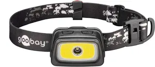 Produktfoto för Goobay 58391, Pannbandsficklampa, Svart, Röd, Vit, Akrylnitrilbutadienstyren (ABS), Knappar, IPX4, III