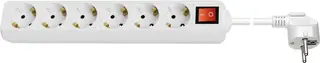 Produktfoto för Goobay 6-vägs Grenuttag med Switch, 5m - Vit
