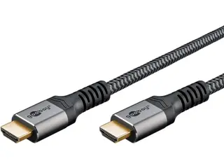 Produktfoto för Goobay 64997, 10 m, HDMI Typ A (standard), HDMI Typ A (standard), 18 Gbit/s, Svart, Silver