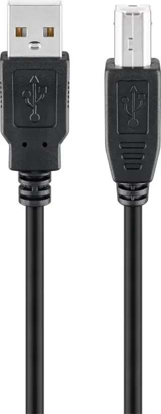 Produktfoto för Goobay 68900, 1,8 m, USB A, USB B, USB 2.0, 480 Mbit/s, Svart