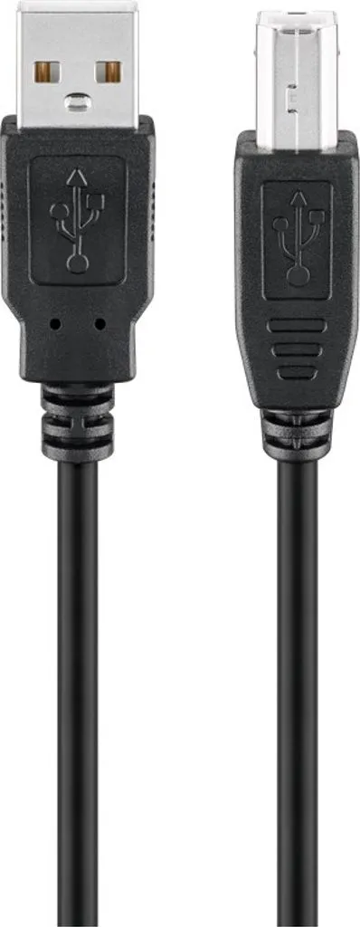 Alternativ bild 0 för Goobay 68900, 1,8 m, USB A, USB B, USB 2.0, 480 Mbit/s, Svart