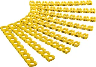 Produktfoto för Goobay 72518, Gul, PVC, 90 styck, Svart, 5,6 - 7,4 mm ², 5,6 - 7,4 mm