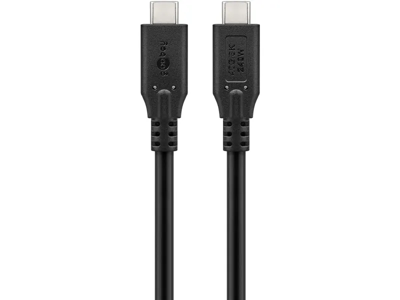 Alternativ bild 0 för Goobay 74182, 0,5 m, USB C, USB C, USB4 Gen 2x2, 40 Gbit/sek, Sortera