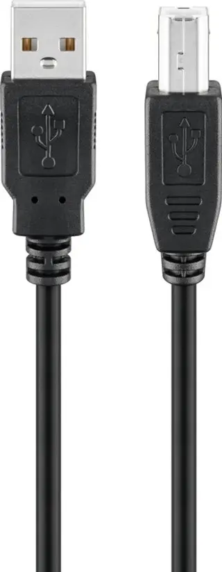 Produktfoto för Goobay 93598, 5 m, USB A, USB B, USB 2.0, 480 Mbit/s, Svart