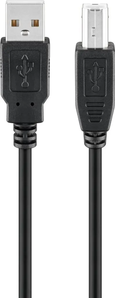 Alternativ bild 0 för Goobay 93598, 5 m, USB A, USB B, USB 2.0, 480 Mbit/s, Svart