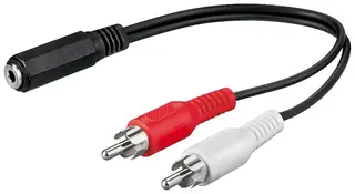 Produktfoto för Goobay AVK 179-020 0.2m, 3.5mm, Hanstik, 2 x RCA, Hunstik, 0,2 m