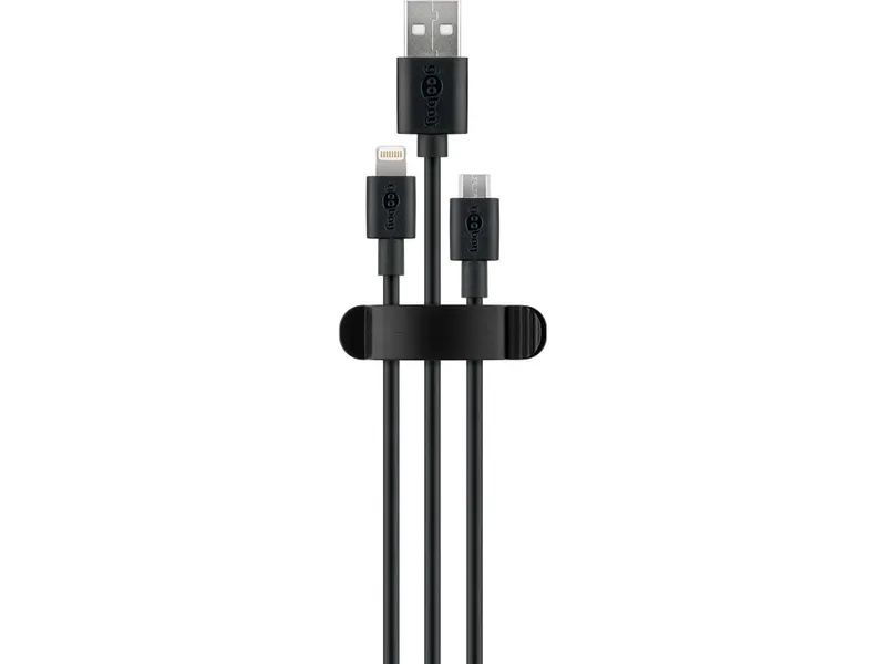 Alternativ bild 0 för Goobay Kabelorganiserare, Clipset, 3 st - Svart