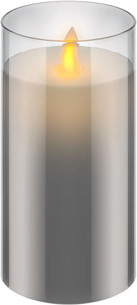 Alternativ bild 0 för Goobay LED äkta vaxljus i glas, 7,5 x 15 cm