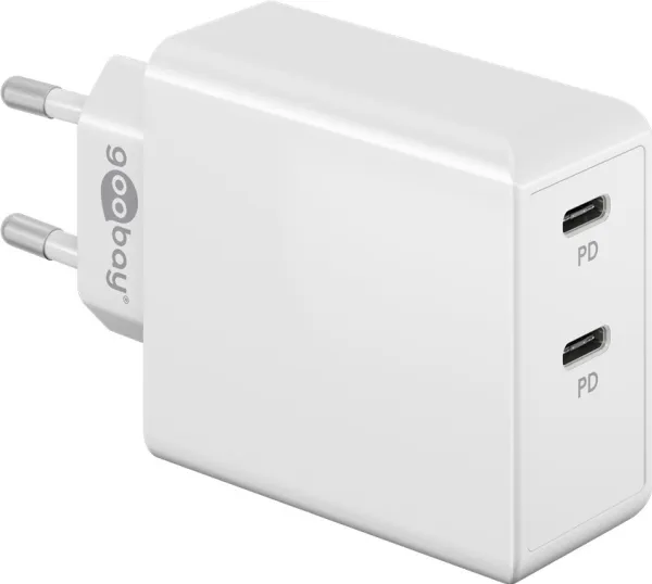 Alternativ bild 0 för Goobay PD Dual USB-C Snabbladdare 36W - Vit