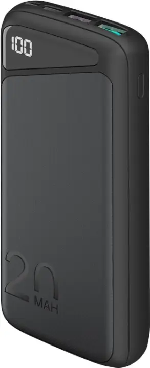 Produktfoto för Goobay Powerbank med Snabbladdning, PD, QC 3.0, 20.000mAh - Svart