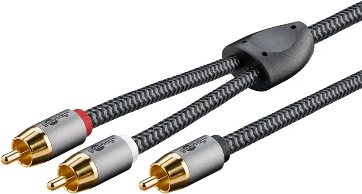 Alternativ bild 0 för Goobay RCA Y-kabel, RCA hane till 2x RCA hane, 5m