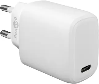 Produktfoto för Goobay USB-C PD Snabbladdare, 20W - Vit