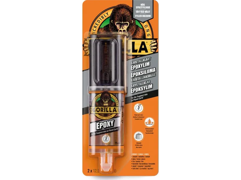 Alternativ bild 0 för Gorilla Kristallklart epoxilim - 25 ml.