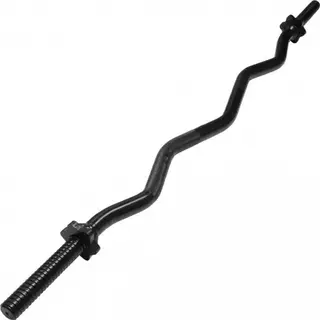 Produktfoto för Gorilla Sports Curlstång BLACK 120 cm Stjärnlås - 30 mm