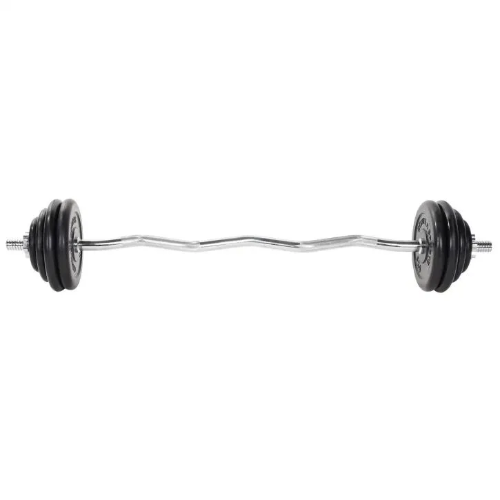 Bild 2 för Gorilla Sports Curlstång Gummi - 35 kg