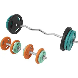 Produktfoto för Gorilla Sports Curlstång Hantlar Trigrip S - 70 kg