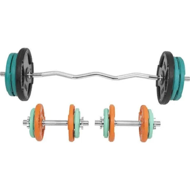 Bild 2 för Gorilla Sports Curlstång Hantlar Trigrip S - 70 kg