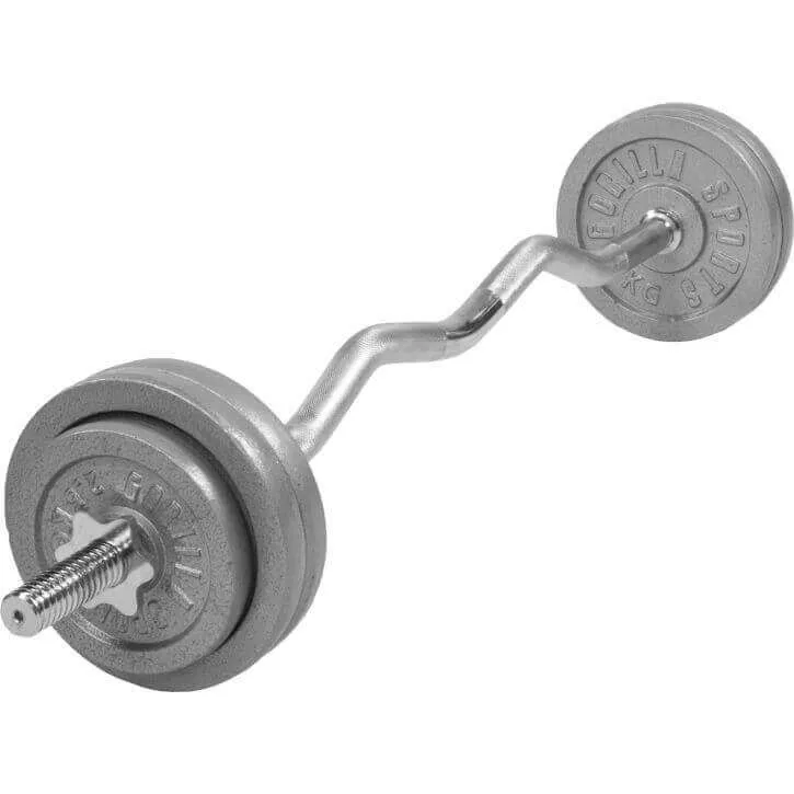 Bild 1 för Gorilla Sports Curlstång IRON - 35kg