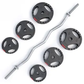 Produktfoto för Gorilla Sports Curlstång PRO Trigrip - 25kg