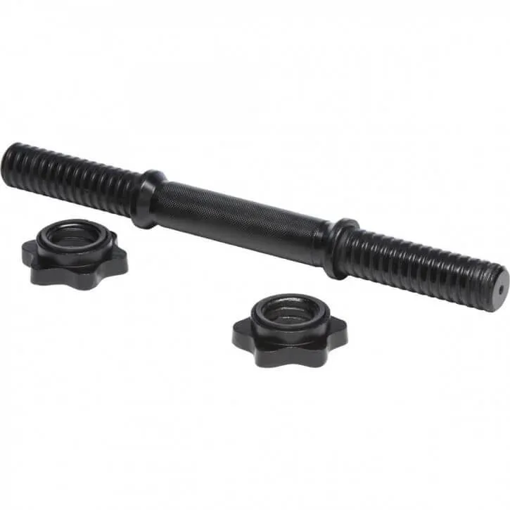 Bild 2 för Gorilla Sports Hantelstång 1x35cm BLACK Stjärnlås - 30mm