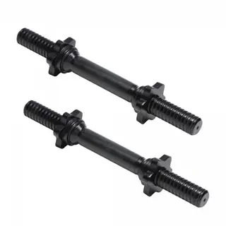 Produktfoto för Gorilla Sports Hantelstång BLACK 2x35cm Stjärnlås - 30mm