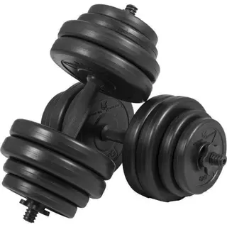 Produktfoto för Gorilla Sports Hantlar BLACK Cement - 2x15 kg