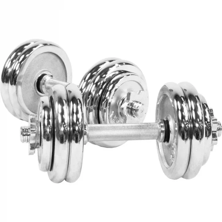 Bild 1 för Gorilla Sports Hantlar CHROME Gjutjärn - 2x15kg