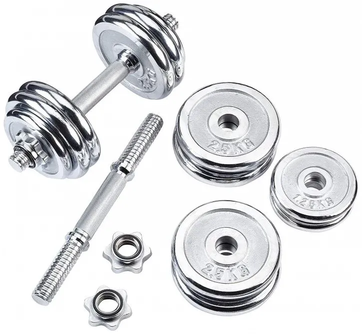 Bild 2 för Gorilla Sports Hantlar CHROME Gjutjärn - 2x15kg