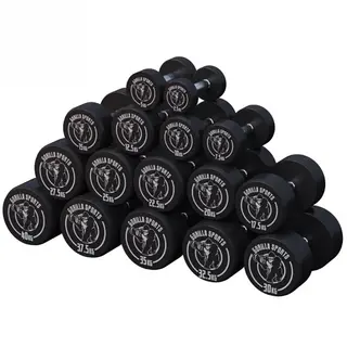 Produktfoto för Gorilla Sports Hantlar GS Gummi - 2,5-40 kg