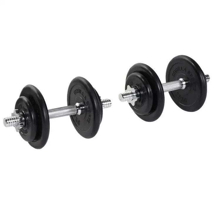 Bild 1 för Gorilla Sports Hantlar GUMMI Gjutjärn - 2x10kg