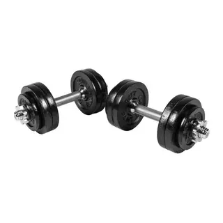 Produktfoto för Gorilla Sports Hantlar IRON Black Gjutjärn - 2x15kg