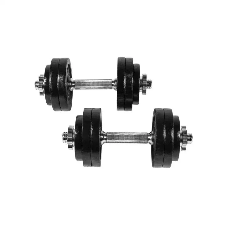 Bild 2 för Gorilla Sports Hantlar IRON Black Gjutjärn - 2x15kg