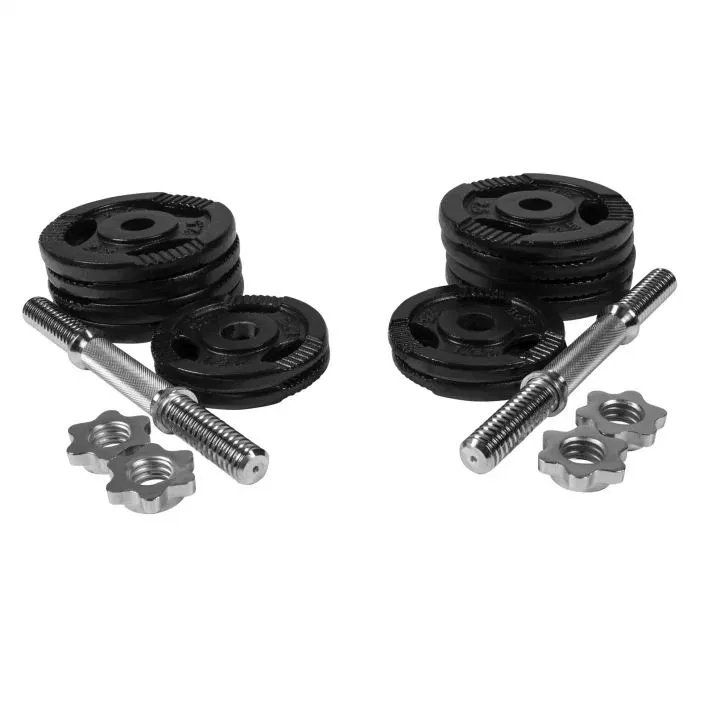 Bild 2 för Gorilla Sports Hantlar TRIGRIP Black - 2x15kg