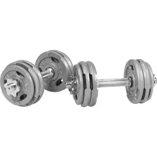 Produktfoto för Gorilla Sports Hantlar TRIGRIP Silver - 2x15kg