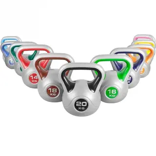 Produktfoto för Gorilla Sports Kettlebell Fitness-paket - 113kg(2-20kg), Paket Kettlebell
