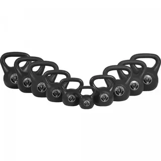 Produktfoto för Gorilla Sports Kettlebellpaket GS Svart - 113kg, Paket Kettlebell