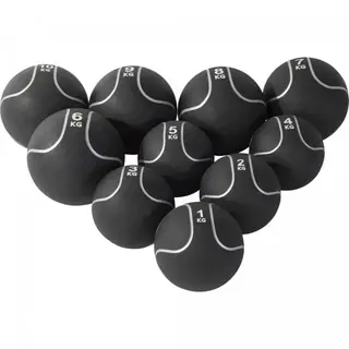 Produktfoto för Gorilla Sports Medicinbollspaket Svart/Silver - 55kg