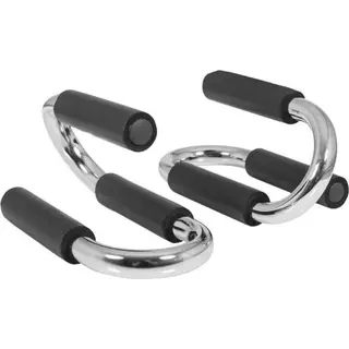 Produktfoto för Gorilla Sports Push-Up-Handtag - Krom, Parallettes & pushup bars