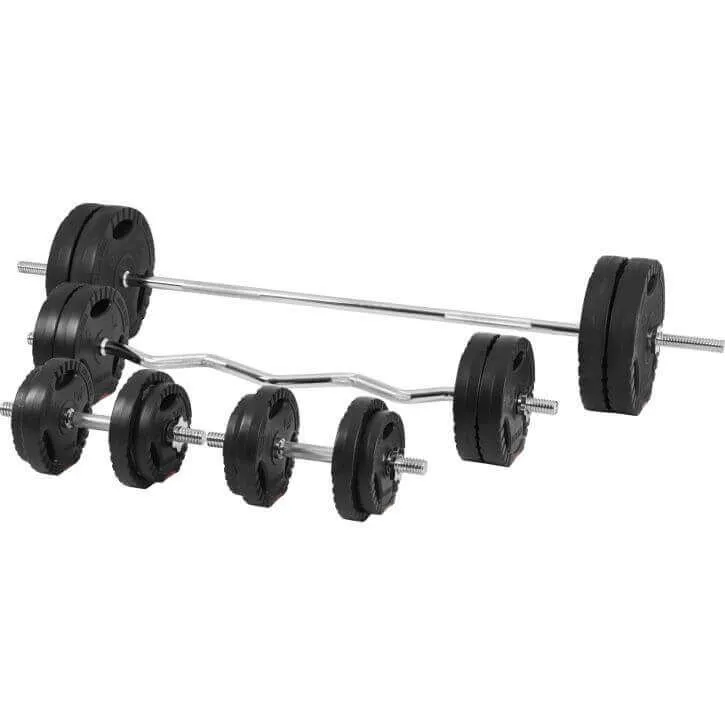 Bild 1 för Gorilla Sports Skivstång CurlstångHantlar Trigrip PRO- 100kg