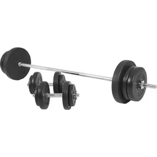Produktfoto för Gorilla Sports Skivstång Hantlar BASIC - 70kg