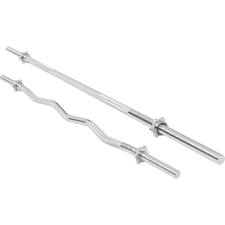 Bild 1 för Gorilla Sports Skivstångsset Silver Stjärnlås - 30mm
