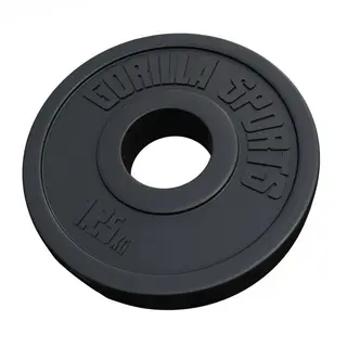 Produktfoto för Gorilla Sports Viktskivor BASIC 51mm Cement - 1,25kg-15kg
