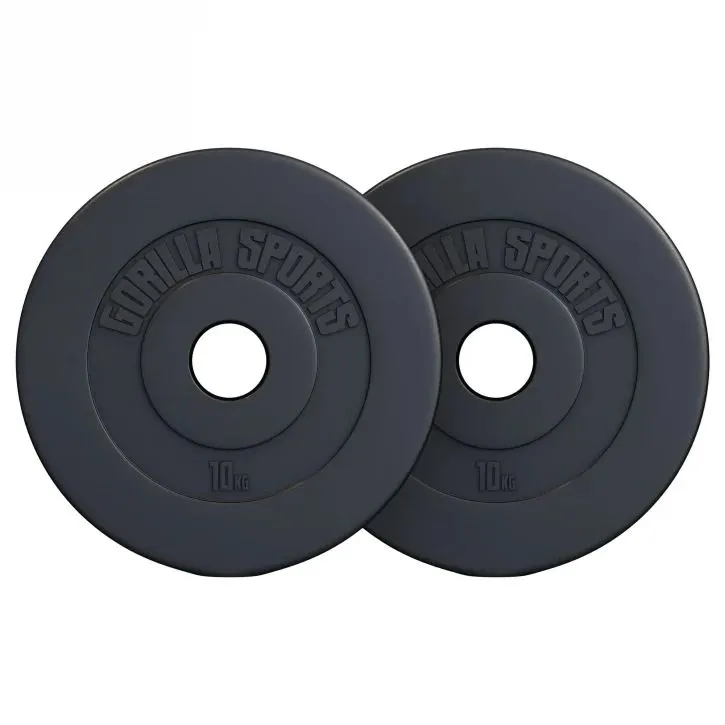 Bild 1 för Gorilla Sports Viktskivor BASIC Cement 51mm - 2 x 10 kg